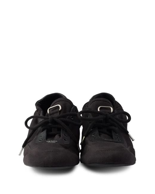 Prada Black Collapse Canvas Sneakers