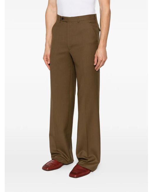 Husbands Brown Button Trousers for men