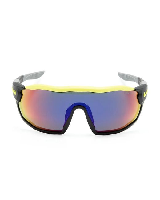 Nike Blue Show X Rush Shield-Frame Sunglasses