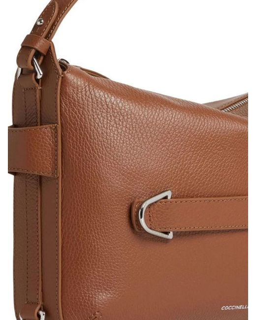 Coccinelle Brown Buckle Strap Shoulder Bag