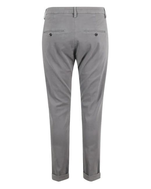 Dondup Gray Cuffed Trousers for men