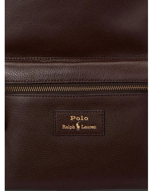 Polo Ralph Lauren Brown Leather Zip-Fastening Backpack for men