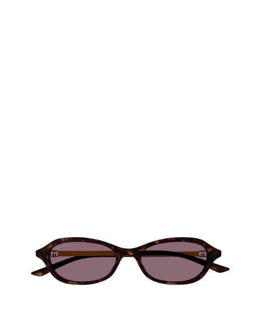Gucci Brown Interlocking G Tortoiseshell-Effect Sunglasses