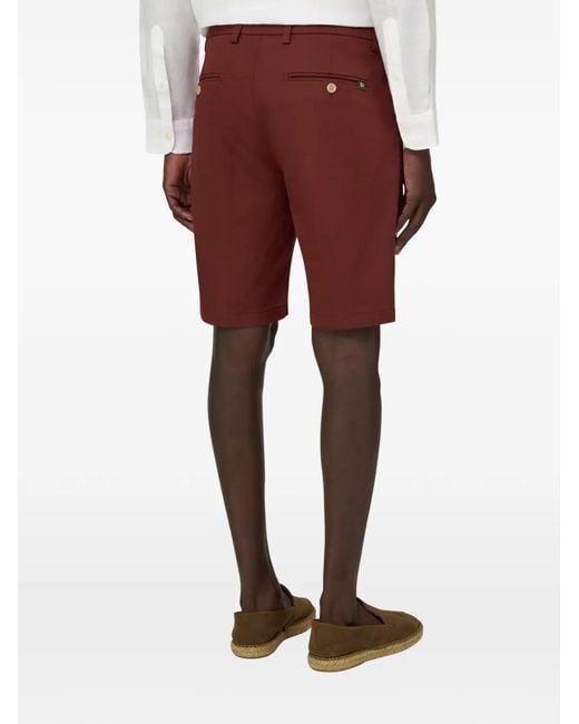 Boggi Red Dart-Detail Shorts for men