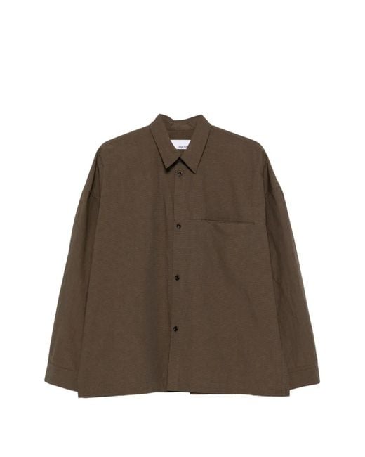 SAGE NATION Brown Pocket Parka Shirt for men