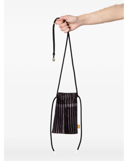 MULTITUDES BAGS Purple Mini Sac Plissé À Fini Satiné