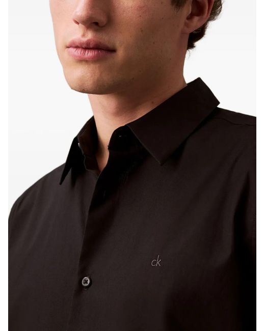 Calvin Klein Short-Sleeve Shirt in Black for Men | Lyst
