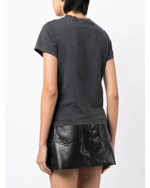 T-Shirt En Coton À Patch Logo Courreges en coloris Black