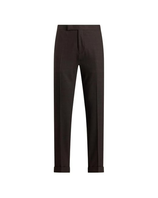 Polo Ralph Lauren Black Chester Pressed-Crease Tailored Trousers for men