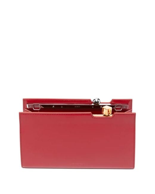 Jacquemus Red Le Salon Logo-Embossed Shoulder Bag