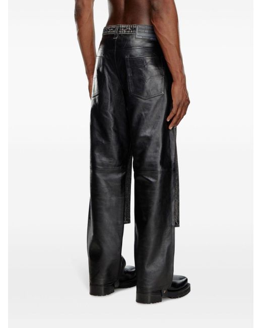 DIESEL Gray P-bretch Straight-leg Jeans for men