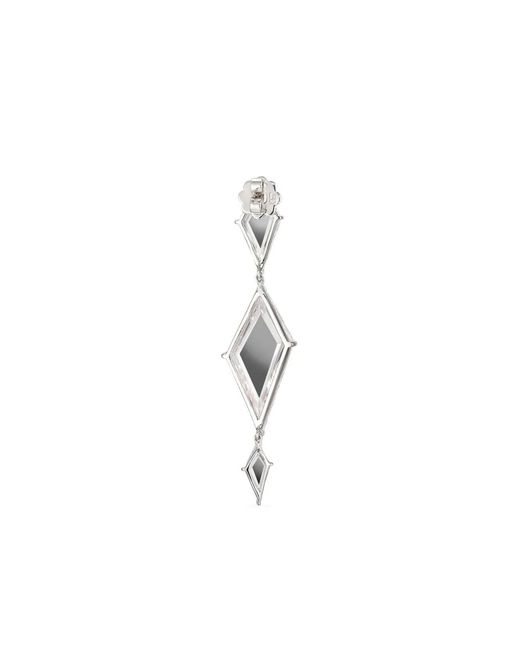 Anabela Chan White 14K Trinity's Shatter Sapphire Earrings