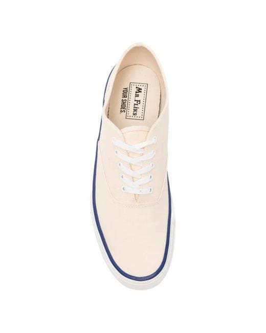 Mr Fliks White Redondo Canvas Sneakers for men