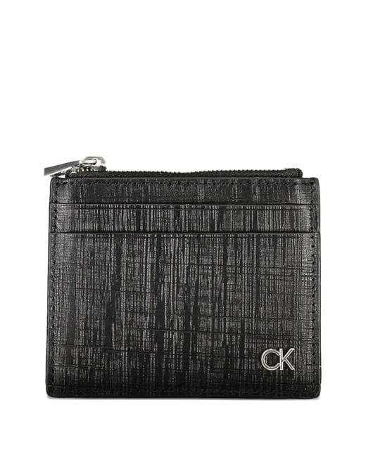 Calvin Klein Black Textured Card-Holder for men
