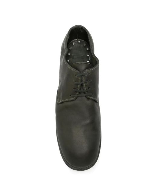 Guidi Gray Lace-Up Derby Shoes for men