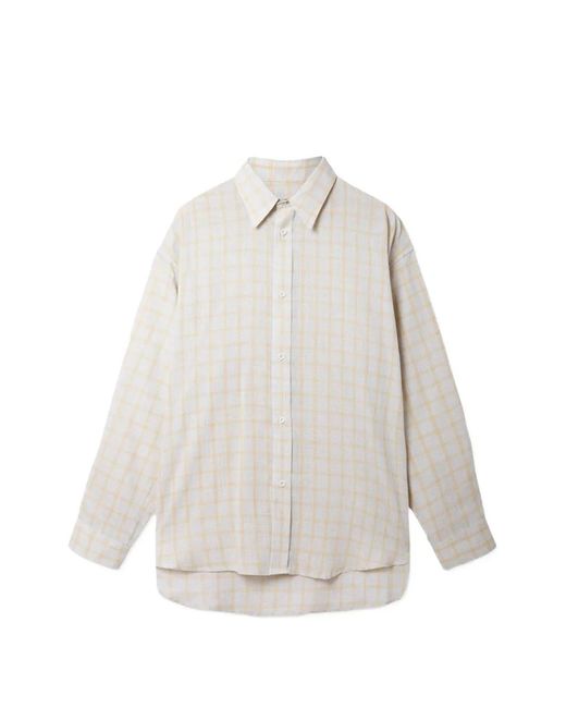 SAGE NATION White Chisholm Check-Pattern Shirt