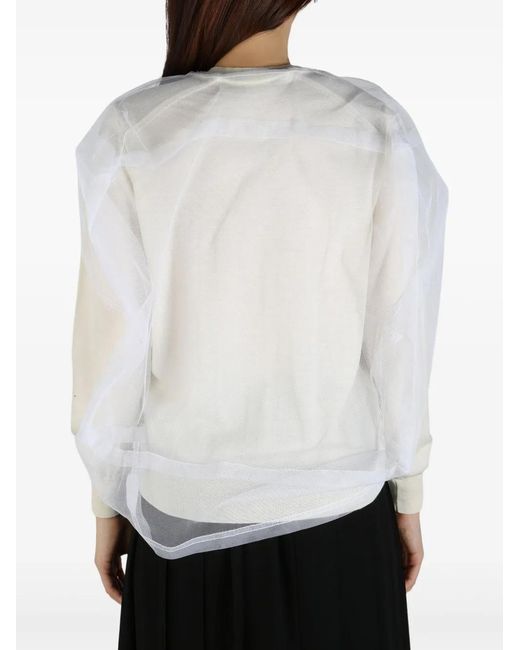 Comme des Garçons White Layered Shirt