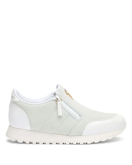 Giuseppe Zanotti White Ilde Run Suede Sneakers