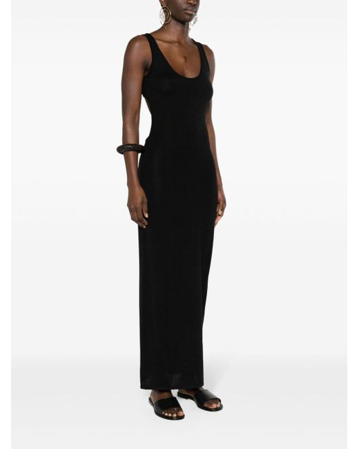 Saint Laurent Black Fine-knit Dress