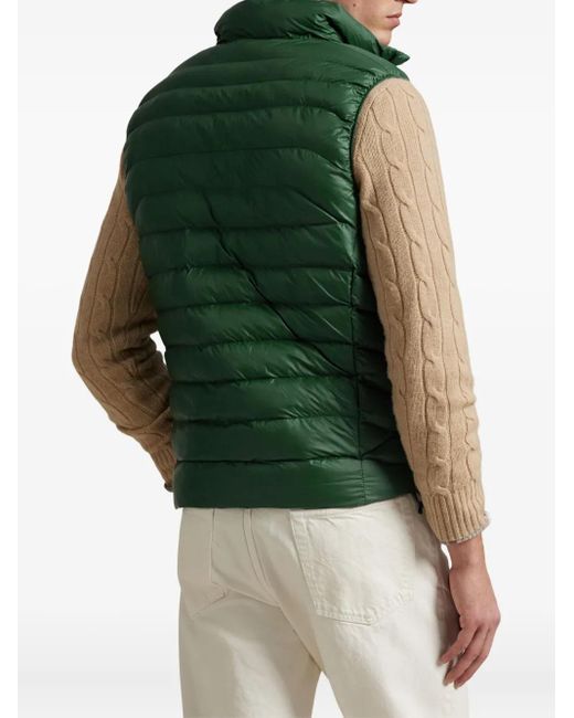 Polo Ralph Lauren Green Logo-Embroidered Padded Vest for men
