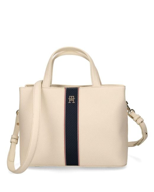 Tommy Hilfiger Th モノグラム サッチェルバッグ Natural