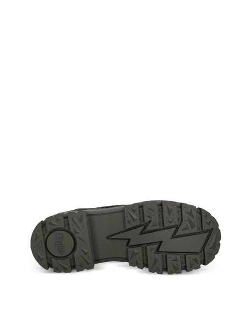 Buffalo Green Lace-Up Tread-Sole Boots