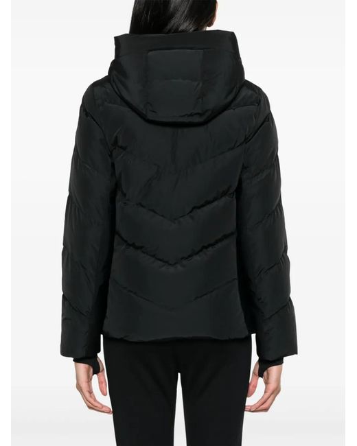Fusalp Black Hooded Quilted Puffer Jacket