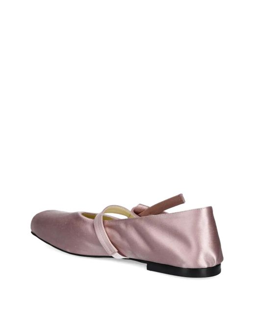 KENZO Pink Leather Ballet Flats