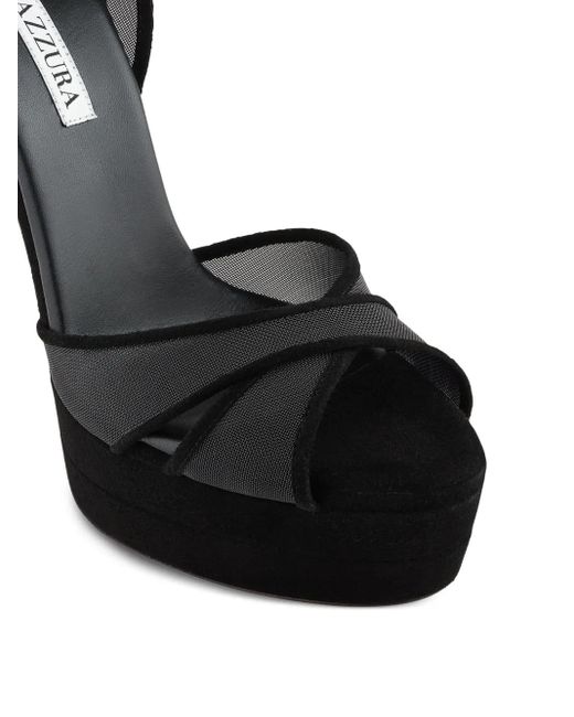Aquazzura Black 130Mm Divine Sandals