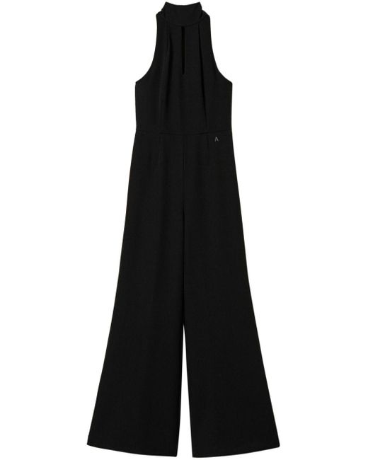 Twin Set Black Cady Halterneck Jumpsuit