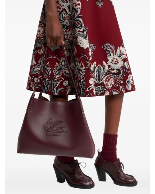 Etro Purple Large Libra Tote Bag