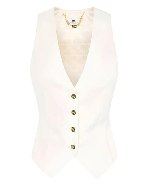 Chaleco Elástico Elisabetta Franchi de color White