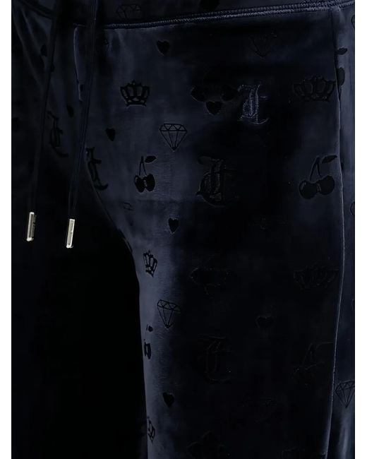 Juicy Couture Black Lisa Monogram-Pattern Track Pants