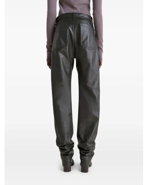 Lemaire Twisted レザーパンツ Gray