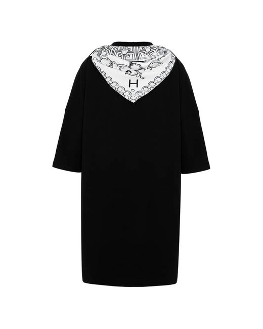 Hamza Black Paris Scarf Dress