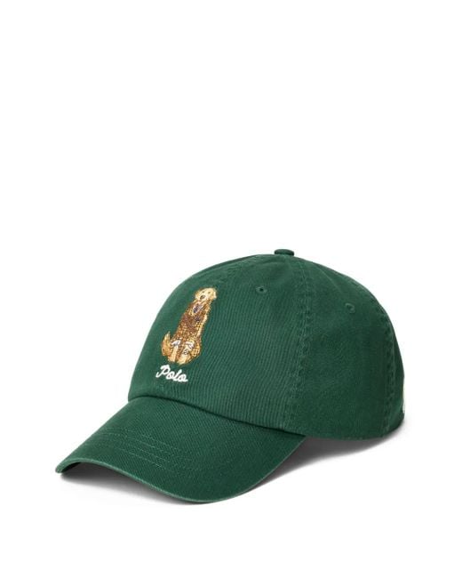 Polo Ralph Lauren Polo Bear-Embroidered Baseball Cap in Green for