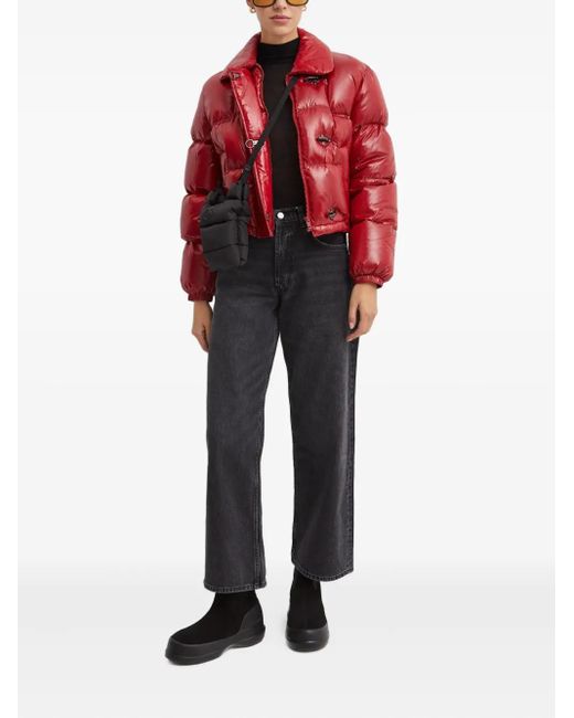 Fay Red Quilted Puffer Jacket
