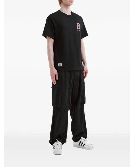 Chocoolate Black Logo-Patch Cargo Pants for men