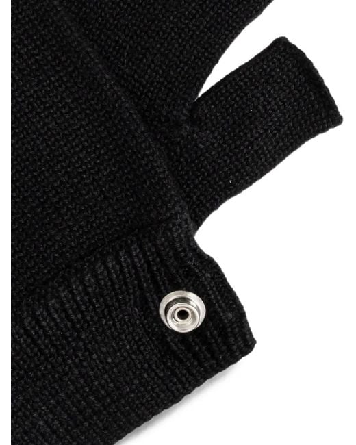 Rick Owens Black Touchscreen Gloves for men