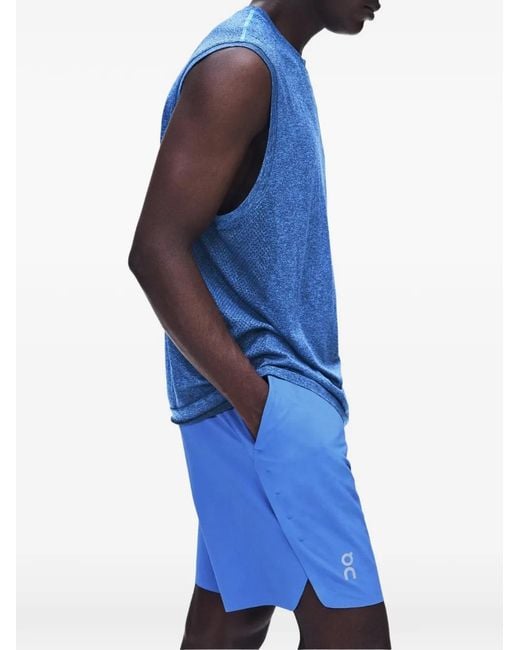On Shoes Blue Train Shorts 7" for men