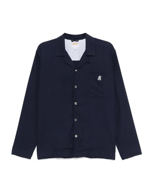 Undercover Overhemd Met Korte Mouwen in het Blue voor heren