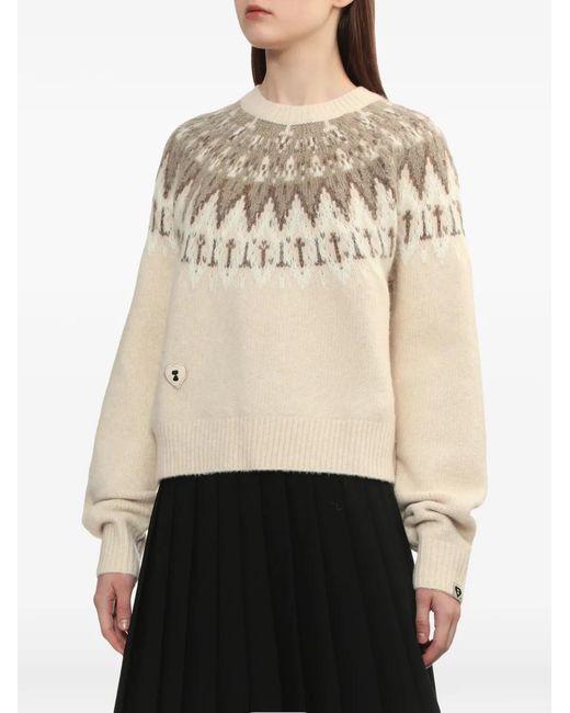 A Bathing Ape White Patterned Knitwear