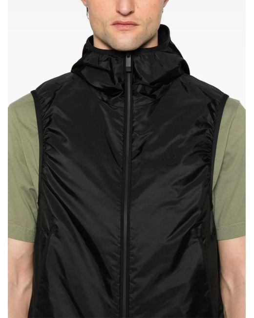 Moncler Black Moretan Nylon Vest for men