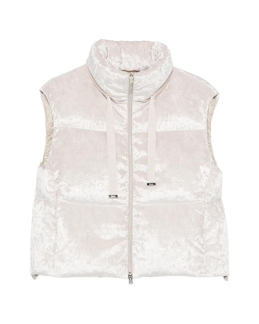 Chaleco Acolchado Texturizado Herno de color White