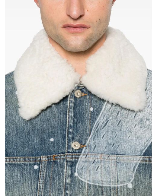 Loewe Blue X Suna Fujita Deep Sea Denim Jacket for men