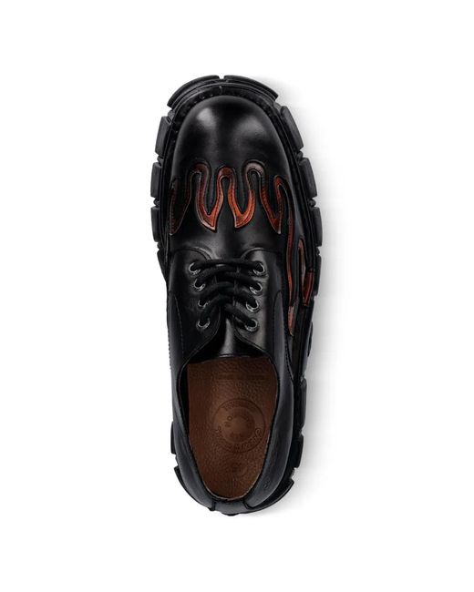 New Rocks Man New Rock M-1553C-C2 Flame Platform Boots in Black for Men | Lyst