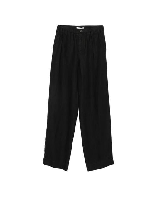 Vince Black Pantalon À Design Plissé