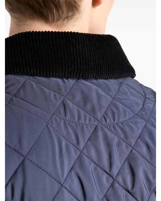 Prada Blue Quilted Jacket for men