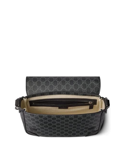 Gucci Black Gg Emblem Shoulder Bag for men