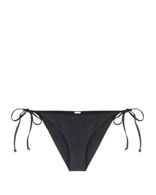 Ganni Black Logo-Print Bikini Bottom